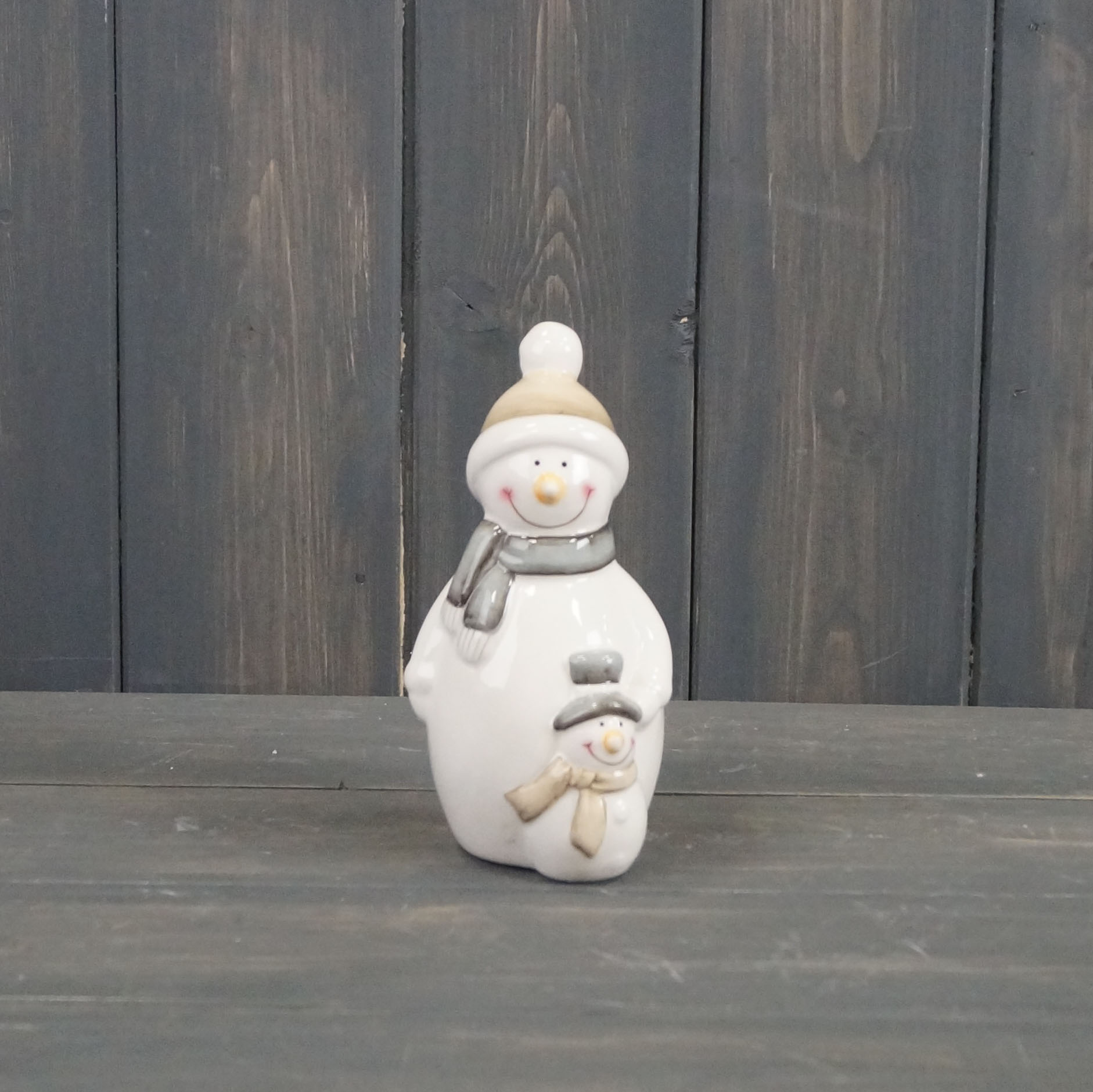 Set of Ceramic Snowmen Ornament detail page